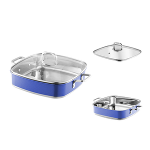 Yapamit Square en acier inoxydable à 3 plis Set ustendies de cuisine