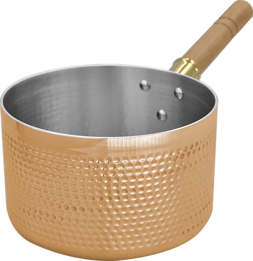 Yapamit Kitchenware C0310001 Pot à nouilles Tri-ply SS avec poignée et conception à points ronds antiadhésif résistant aux hautes températures